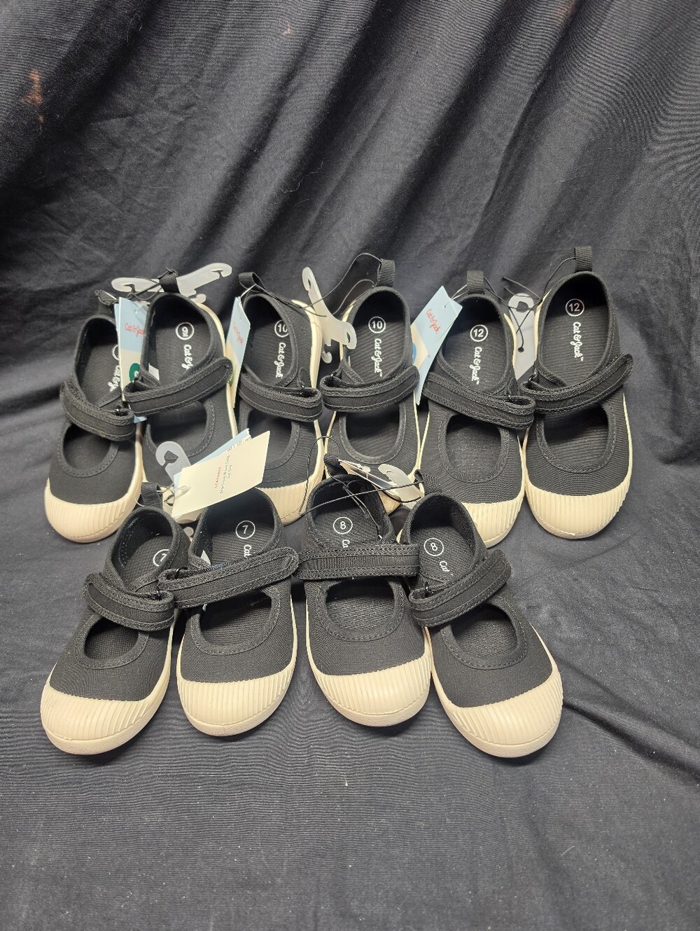 NWT Cat & Jack Toddler Girls Black Mary Jane Sneakers Size – Various Sizes Avl.